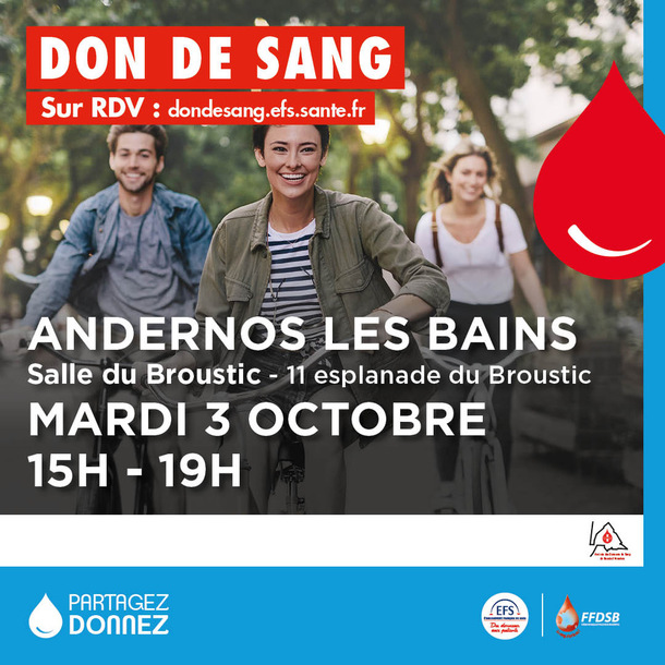 Collecte de sang Mobile à Andernos